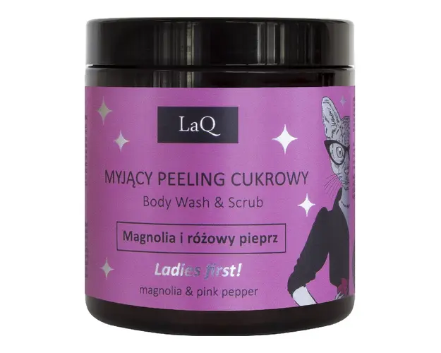 Gel de dus si peeling magnolie si piper roz, 220g, LaQ