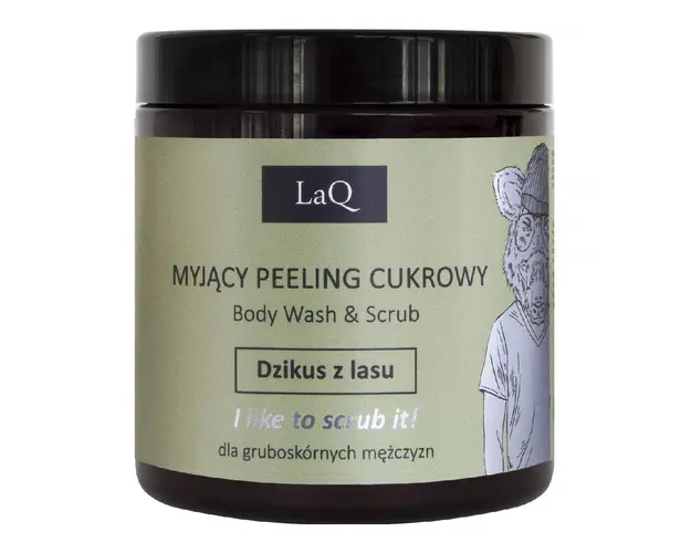Gel de dus si peeling pentru barbati Wild Boar, 220g, LaQ