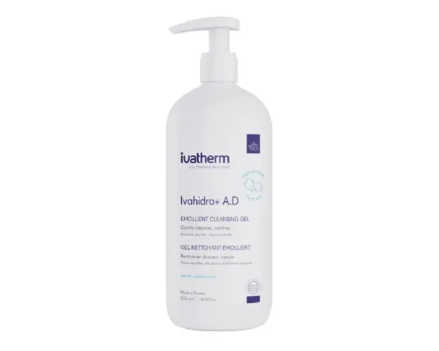 Gel de spalare emolient Ivahidra+ A.D, 500 ml, Ivatherm
