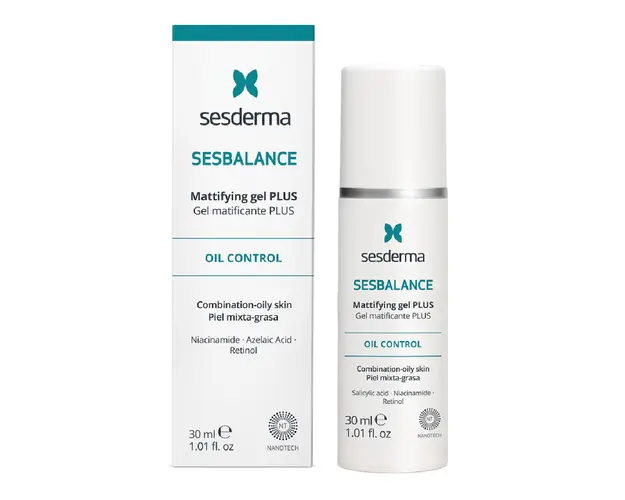 Gel matifiant Plus, pentru ten mixt si gras Sesbalance, 30 ml, Sesderma