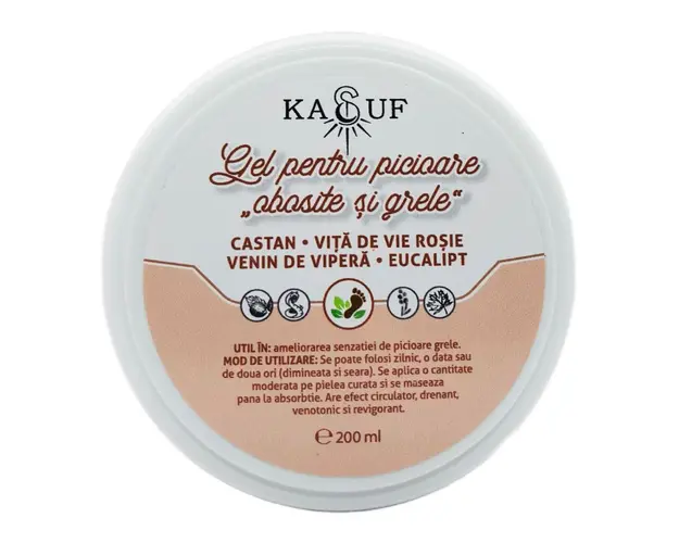 Gel pentru picioare obosite si grele, 200g, Kasuf
