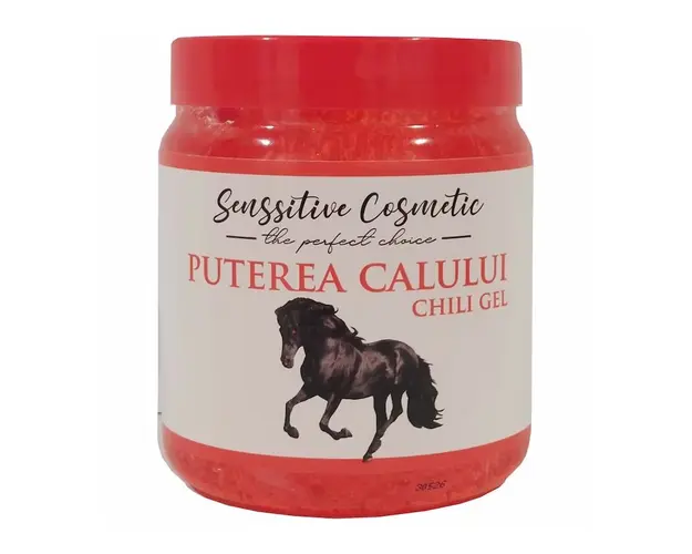Gel puterea calului cu ardei iute, 500 ml