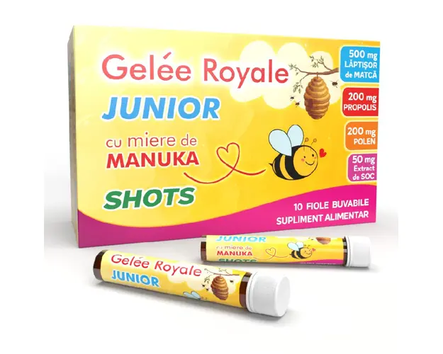 Gelee Royale Junior Shots, 10 fiole, Justin Pharma
