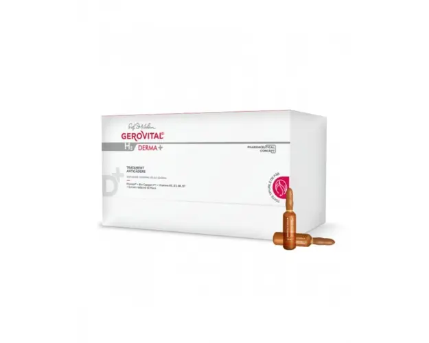 Tratament anticadere H3 Derma+, 12 fiole, Gerovital