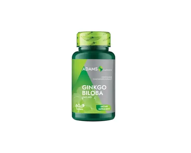 Ginkgo Biloba 240mg, 60 tablete, Adams