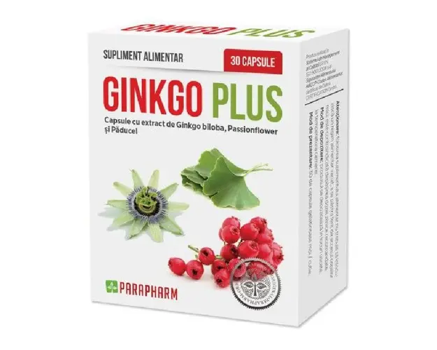 Ginkgo Plus, 30 capsule, Parapharm