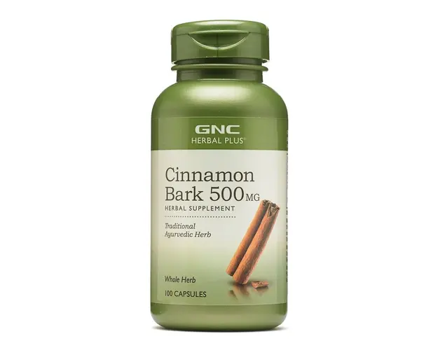 Scortisoara, Herbal Plus® Cinnamon Bark 500 mg, 100 capsule, GNC 