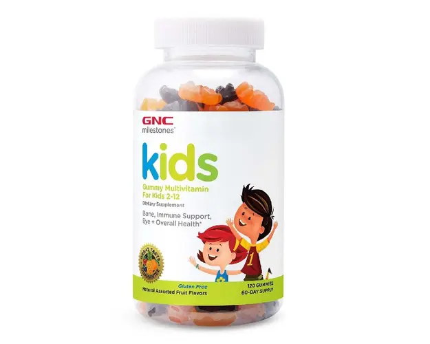 Milestones® Kids Multivitamin Gummy, Multivitamine Pentru Copii 2-12 Ani, 120 jeleuri, GNC 
