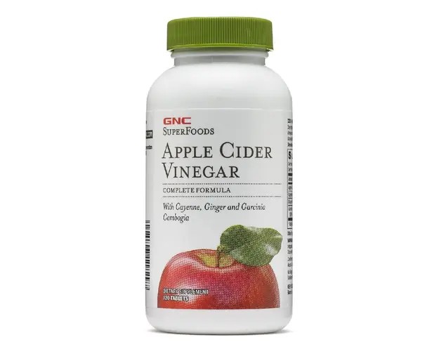 Otet din Cidru de Mere, SuperFoods Apple Cider Vinegar, 120 tablete, GNC