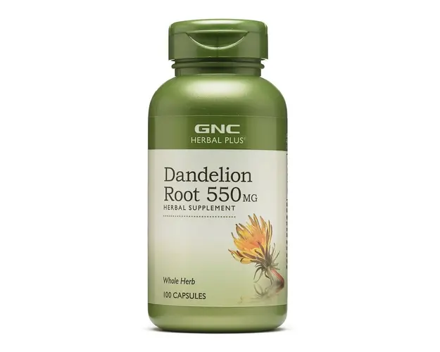 Radacina de Papadie, Herbal Plus® Dandelion Root 550 mg, 100 capsule, GNC