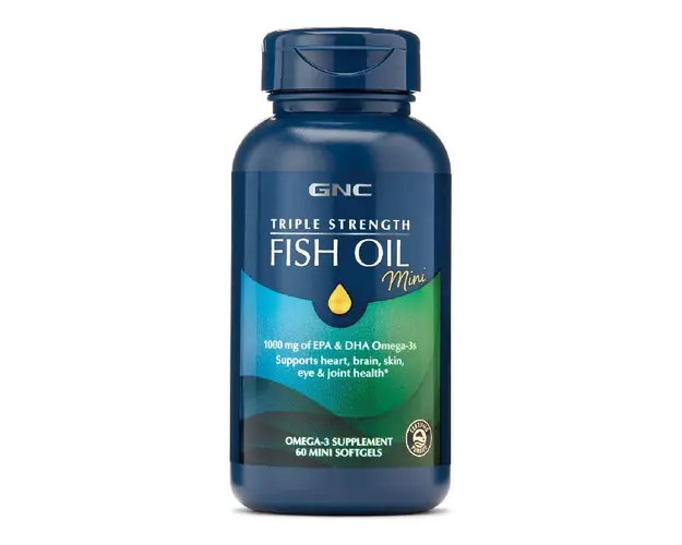 Triple Strength Fish Oil, Ulei de Peste Mini Capsule, 60 capsule, GNC