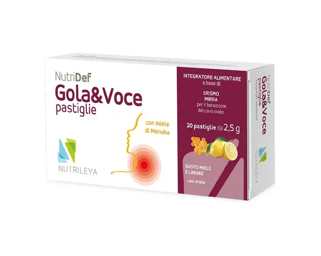 Gola&Voce lamaie si miere de Manuka NutriDef, 20 dropsuri, Nutrileya