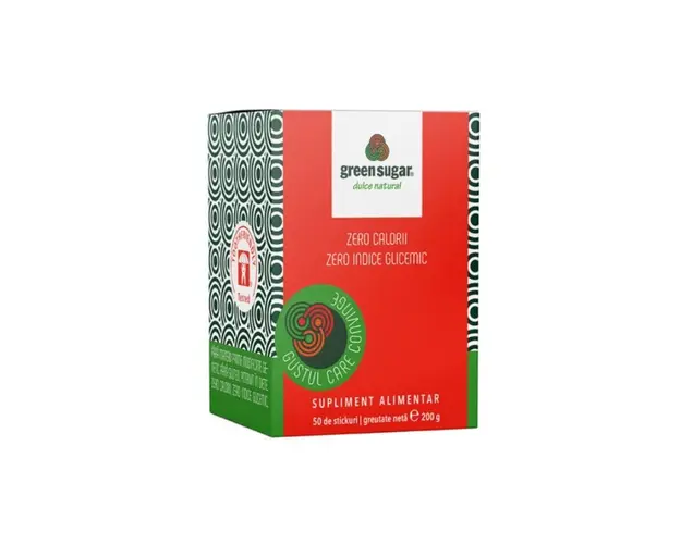Indulcitor pulbere Green Sugar, 50 sticks, Remedia
