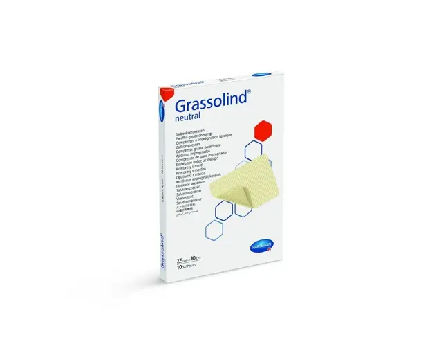 Pansament cu unguent Grassolind 7.5x10cm, 10 bucati, HartMann