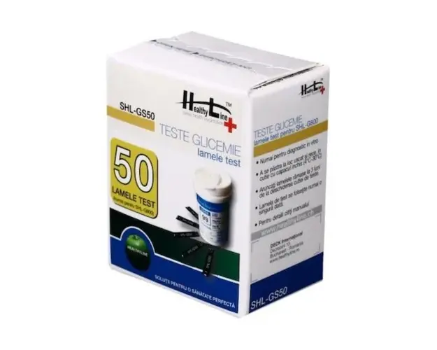 Healthyline Teste Glicemie, SHL-GS50, 50 Bucati