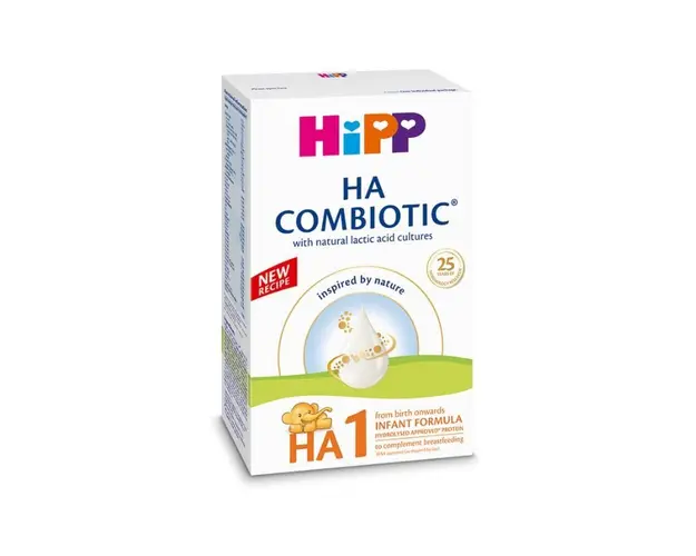 Lapte praf formula de inceput HA1 Combiotic, +0 luni, 350g, Hipp