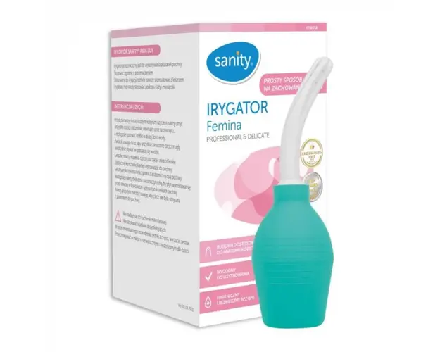 Irigator vaginal Sanity Femina, igiena intima, 340 ml, Verde