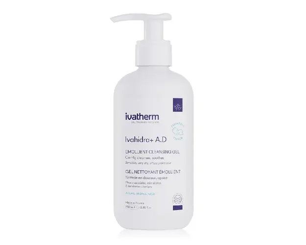 Gel de spalare emolient Ivahidra+ A.D, 250 ml, Ivatherm