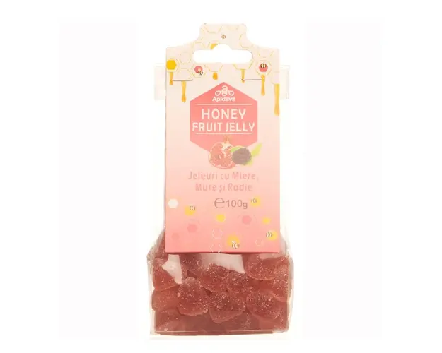 Jeleuri miere, mure, rodie, 100g, Apidava
