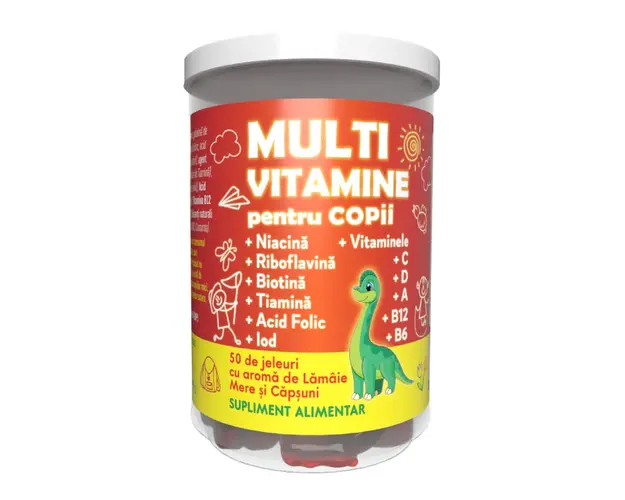 Multivitamine pentru Copii, 50 de jeleuri, Justin Pharma