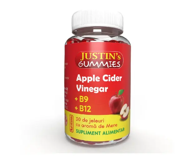 Apple Cider Vinegar, 30 jeleuri, Justin Pharma