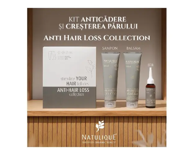 Set Sampon, Balsam si Ser Anti-Hair Loss Collection, Natulique