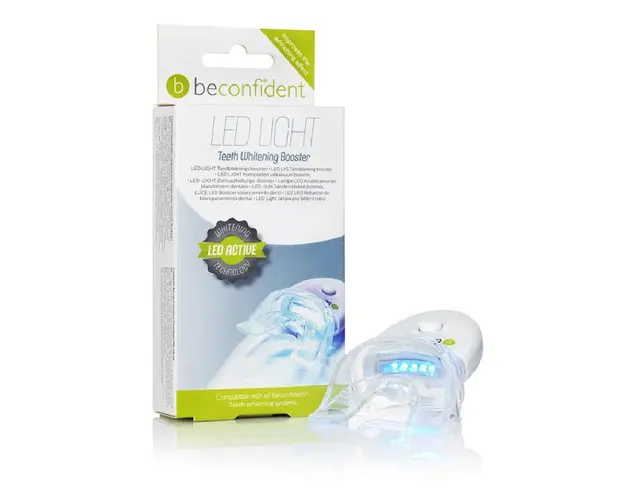 Kit lampa LED si 2 gutiere pentru albirea dintilor, Beconfident