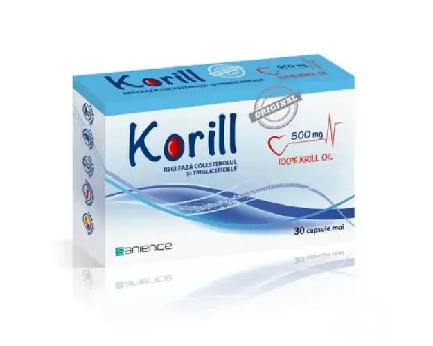 Korill ulei de krill 500 mg, 30 capsule, Sanience