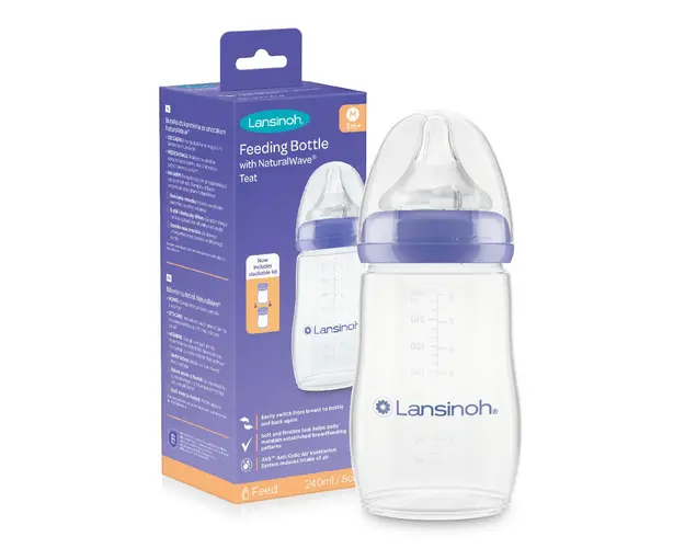 Biberon cu tetina NaturalWave, 240 ml, Lansinoh