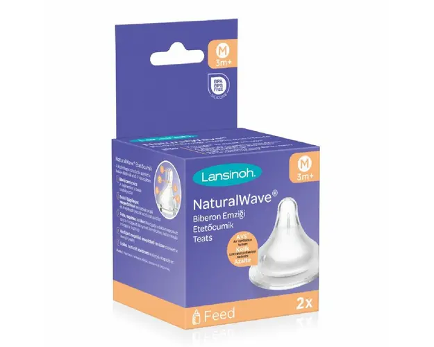 Lansinoh Tetina cu flux mediu, 2 bucati