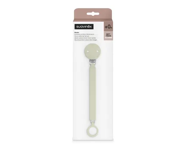 Lantisor din silicon cu clips pentru suzeta Wonder, 1 bucata, Suavinex