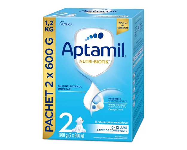 Lapte praf Nutri Biotik 2, 6-12 luni, 1200 g, Aptamil