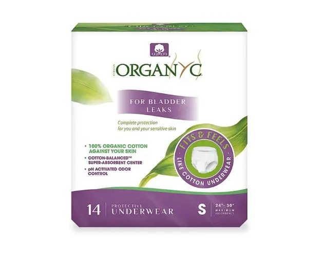 Lenjerie intima de protectie pentru incontinenta urinara, 14 bucati, marimea M, Organyc