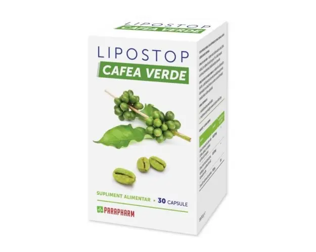 Lipostop Cafea Verde, 30 capsule, Parapharm