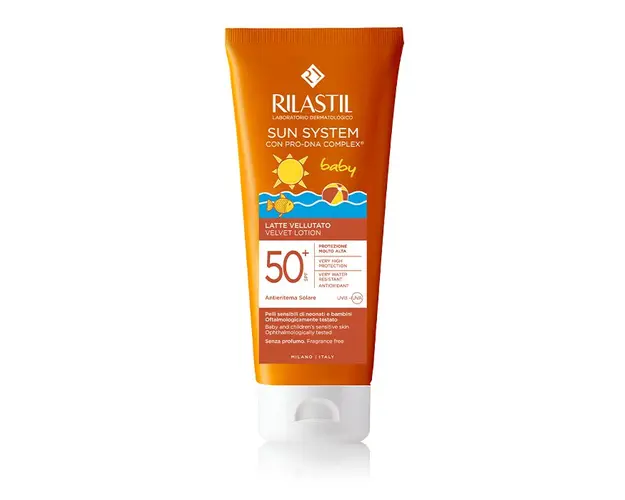 Lotiune catifelata pentru copii SPF 50+ SUN SYSTEM, 200ml, RILASTIL