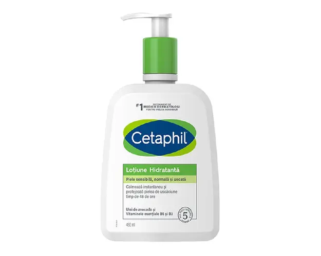 Lotiune hidratanta pentru piele uscata si sensibila, 460 g, Cetaphil 