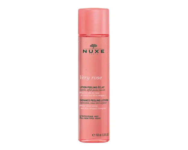Lotiune peeling pentru toate tipurile de ten Very Rose, 150 ml, Nuxe