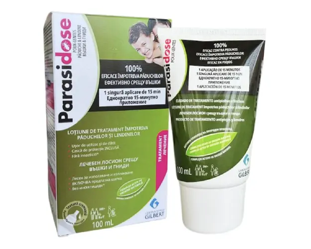 Lotiune tratament impotriva paduchilor si lindinilor Parasidose, 100 ml, Gilbert