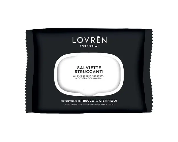 Servetele demachiante cu Ulei de trandafir, Aloe vera si Musetel, 20 bucati, Lovren