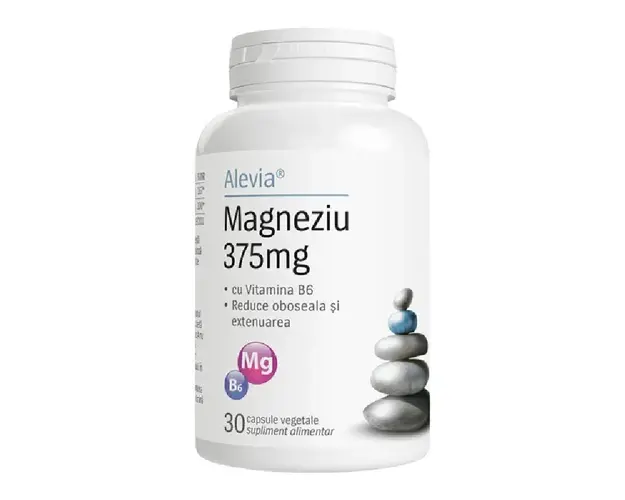 Magneziu 375mg + Vitamina B6, 30 capsule, Alevia