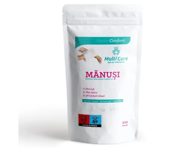 Manusi pentru Spalarea Corpului, Multi Care Confort, 10 bucati