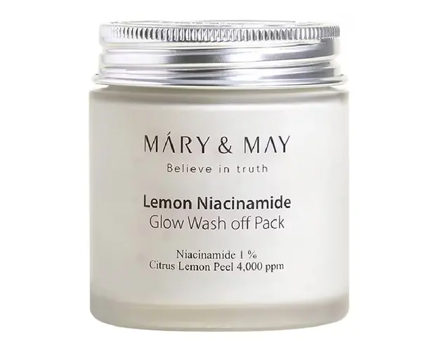Masca cu extract de lamaie si niacinamide Glow Mask, 125g, Mary and May