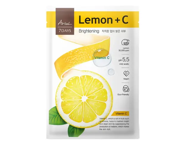Masca cu lamaie si vitamina C, 7Days Plus, 1 bucata, Ariul