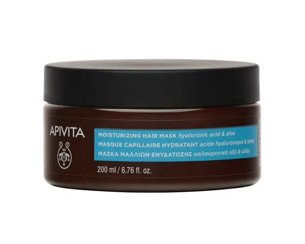 Masca de par hidratanta Acid hialuronic si Aloe, 200 ml, Apivita