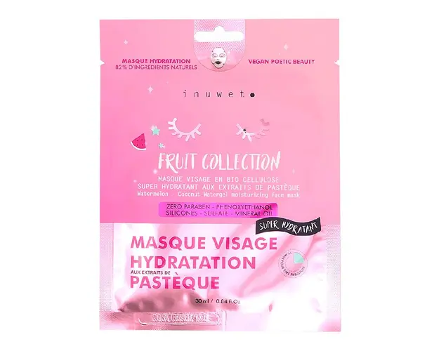 Masca fata hidratanta cu extract de pepene verde, 30ml, Inuwet