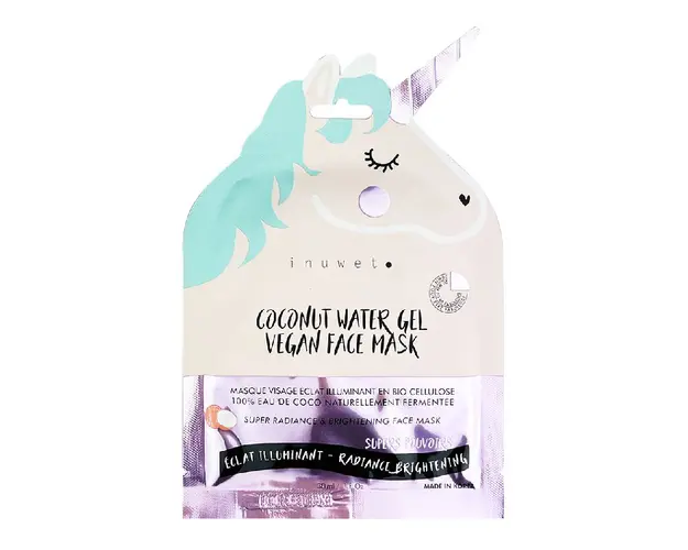 Masca fata iluminatoare Coconut Water Gel, 30ml, Inuwet