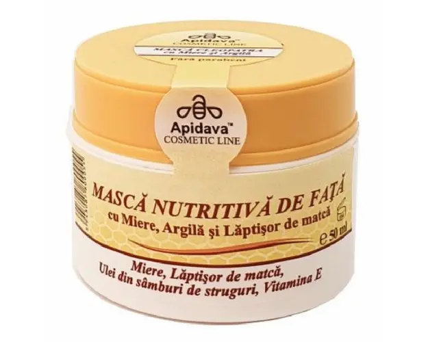Masca nutritiva de fata Cleopatra, 50 ml, Apidava