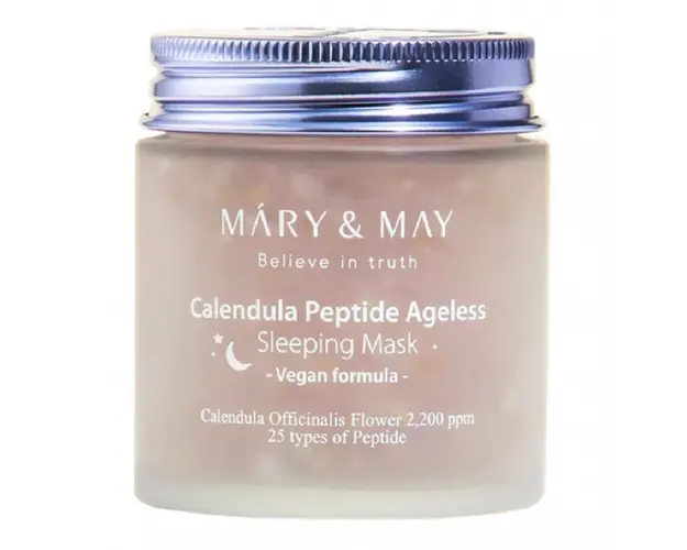 Masca pentru noapte cu galbenele si peptide, 110g, Mary and May