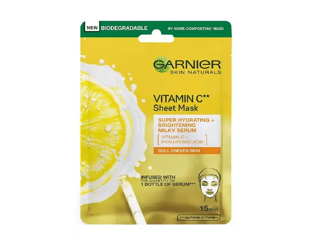 Masca servetel cu vitamina C Skin Naturals, 28 g, Garnier