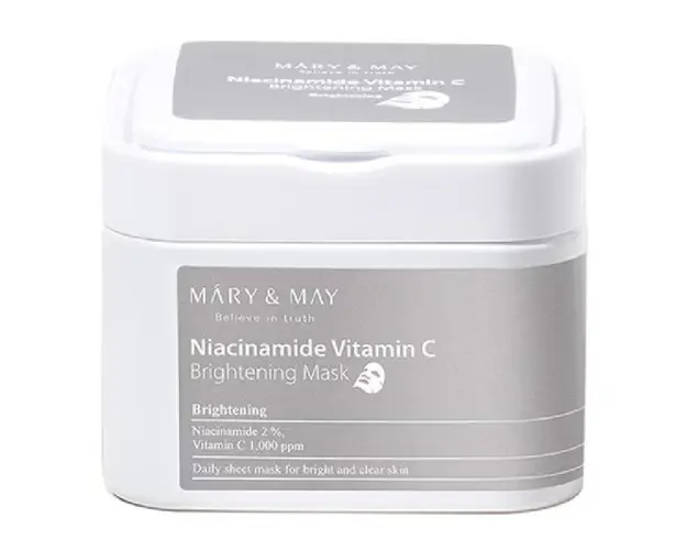 Masca tip servetel Niacinamide Brightening, 30 bucati, Mary and May